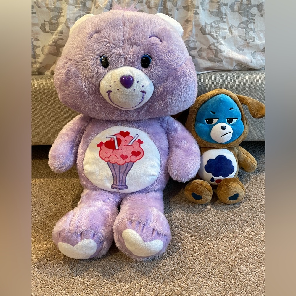 Set of 2 Care Bears, Large & Small
